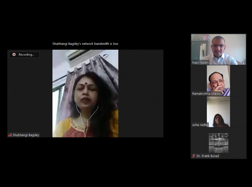 Chairperson Dr Shubhangi Khandekar sharing her thoughts on occasion