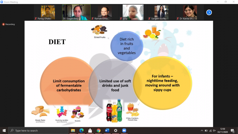 Dr Gagandeep Lamba addressing the parents stressing about dental care during COVID 19