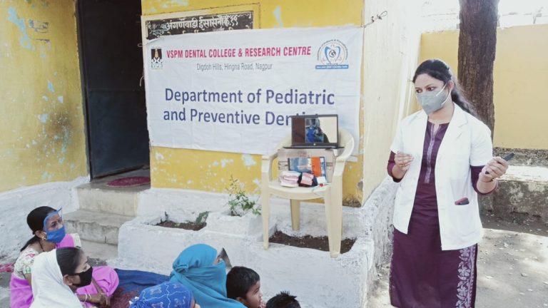 lecture for parents coming to anganwadi by Dr. Sargam Sortey