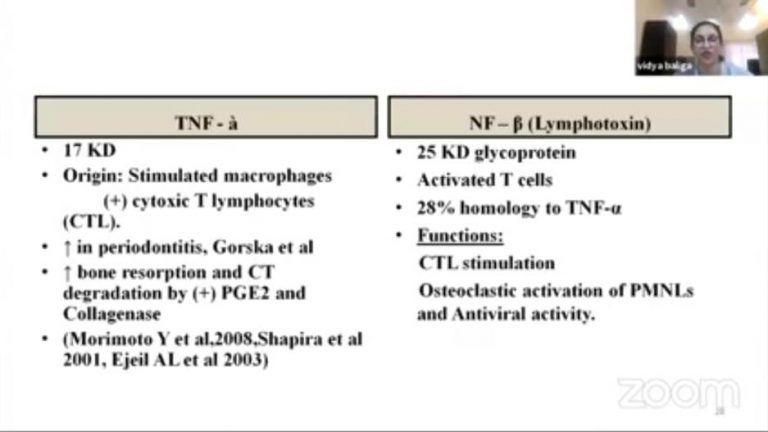 Guest Speaker Dr. Vidya Baliga expressing her views on Role of biomarkers in periodontal diagnostics