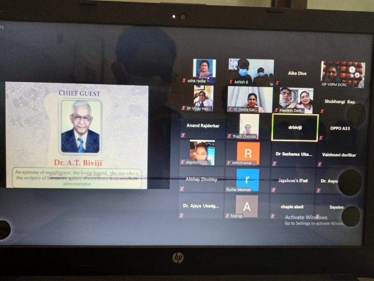 The Chief Guest for the programme Dr. A.T.Biviji addressing the session