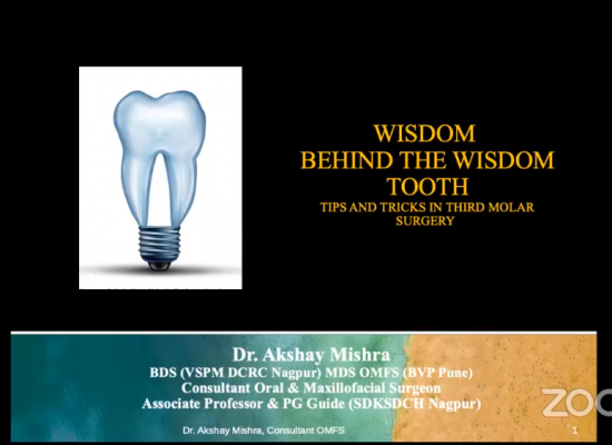 Dr Akshay Mishra, Sharing the wisdom behind third molar surgery