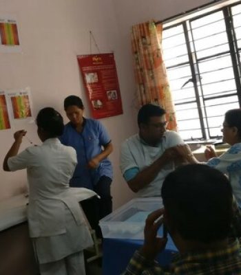 SWA had arranged small vaccination camp in college on for students